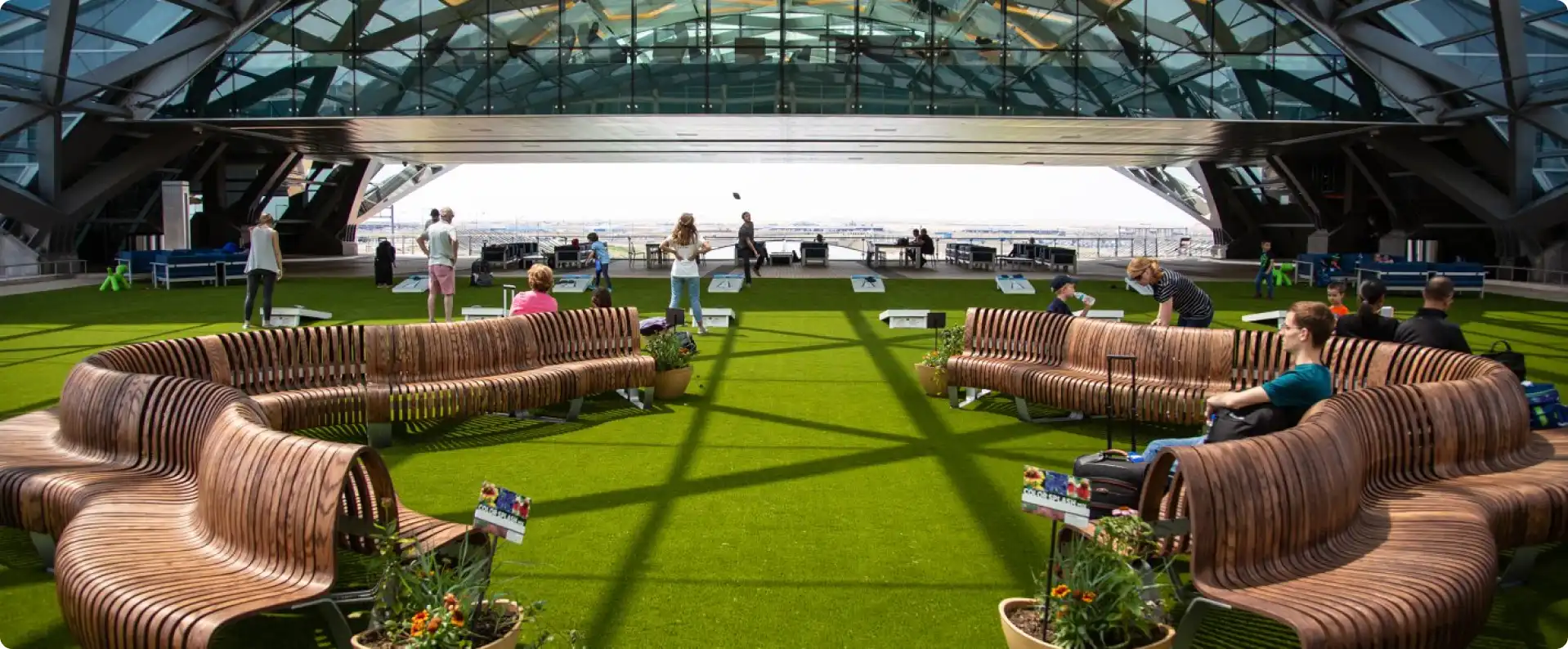 Commercial artificial grass installation from SYNLawn